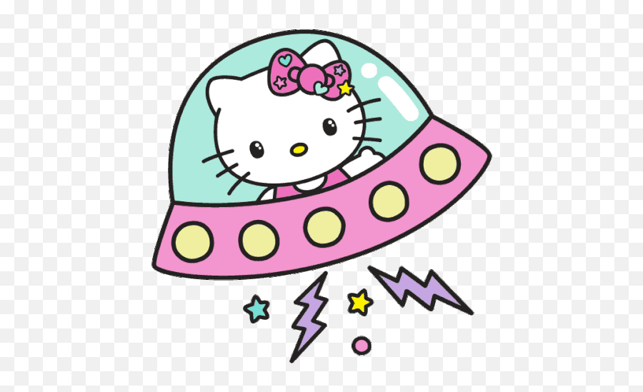 Hello Kitty Sticker - Hello Kitty Ufo Discover U0026 Share Gifs Hello Kitty Png,Hello Kitty Icon