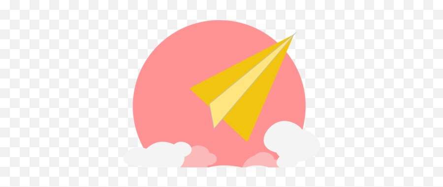 Paper Airplane U0026 Clouds By Justin Matsnev - Paper Plane Icon Colorful Png,Cartoon Airplane Png