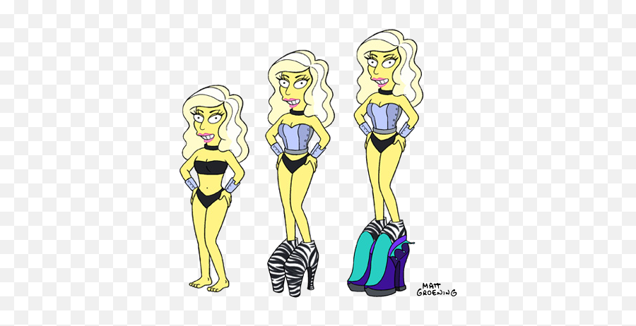 Download Hd Lady Gaga Zebra Shoes - Character Lady Gaga Simpsons Png,Lady Gaga Png
