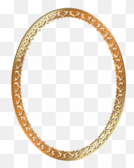 Golden Photo Frame Png Transparent Image - PngPix Oval