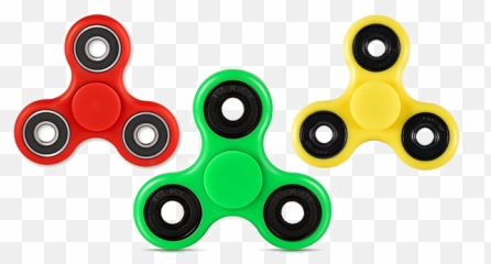 Download 3 Transparent Fidget Spinners - Green png