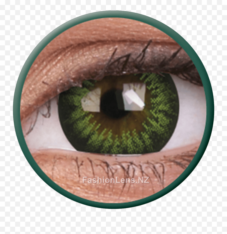 Download Big Eyes Party Green Colourvue Contact Lenses - Lentes De Contacto Color Marron Png,Contact Png