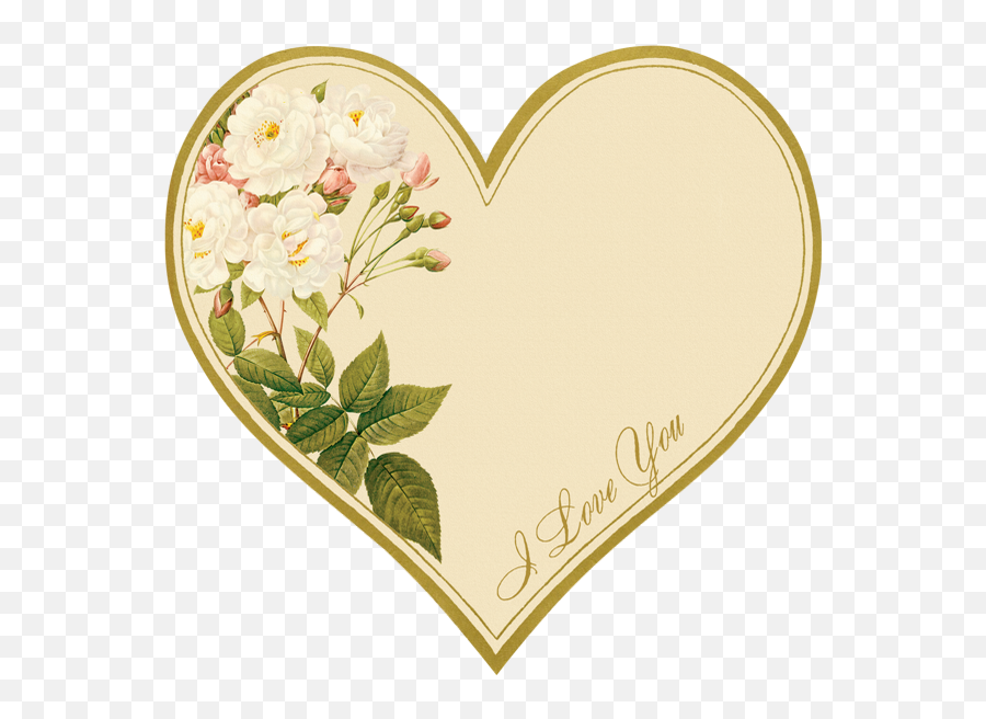 Download St Valentin Valentine Heart Png I Love You - Pierre Joseph Redouté Artwork,Valentine Heart Png