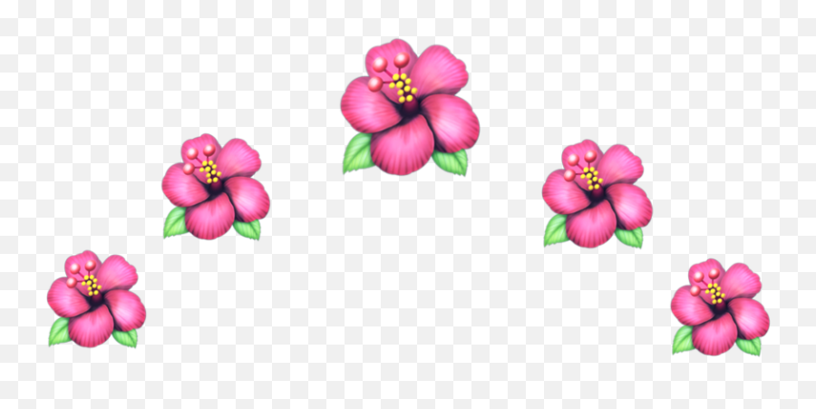 Flower Crown Crownflower Emojiflower Emoji Flowerpink - Flower Emoji Headband Png,Flower Crown Transparent