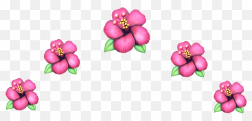 Flower Crown Crownflower Emojiflower Flowerpink - Flower Emoji Headband png