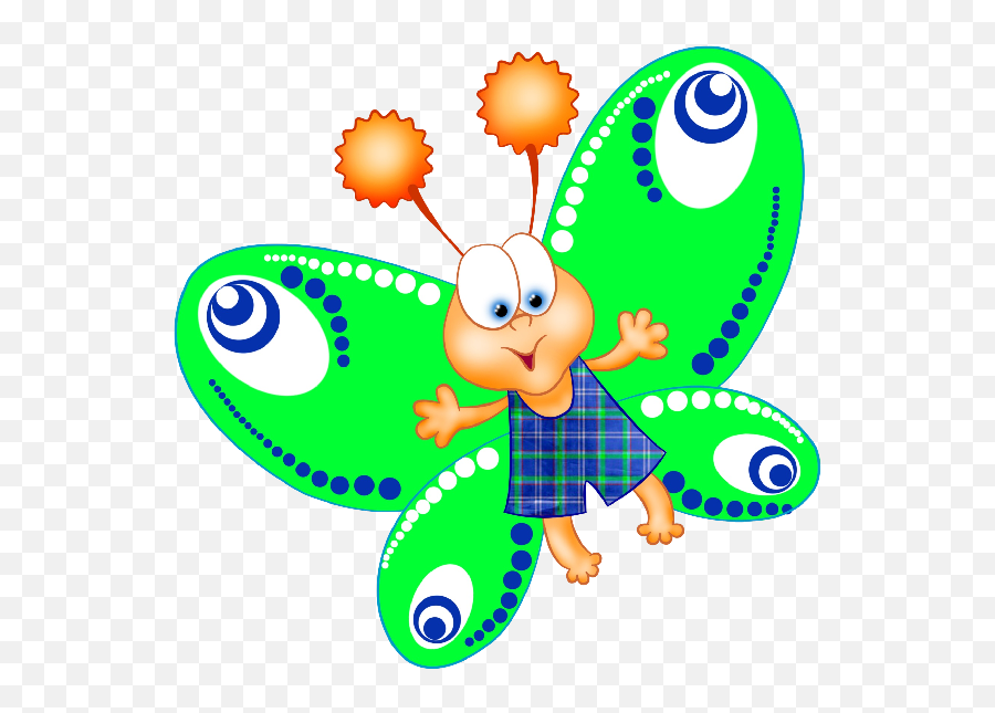 Download Hd Funny Cartoon Butterfly Images - Butterfly Cartoon Butterfly Clipart For Kids Png,Butterfly Clipart Transparent Background