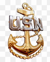 Anchor Clipart Cpo - No Background Full Size Art Usn Chief png