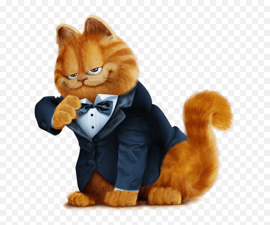 Garfield With Tuxedo Suit Transparent Png - Stickpng Garfield Suit Png,Tuxedo Png