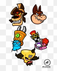 Crash Bandicoot Game Art Videogames - Crash Bandicoot All Bosses Png,Crash Bandicoot Transparent