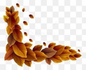 Free Png Download Fall Leaves Corner Decor Clipart - Borders Designs