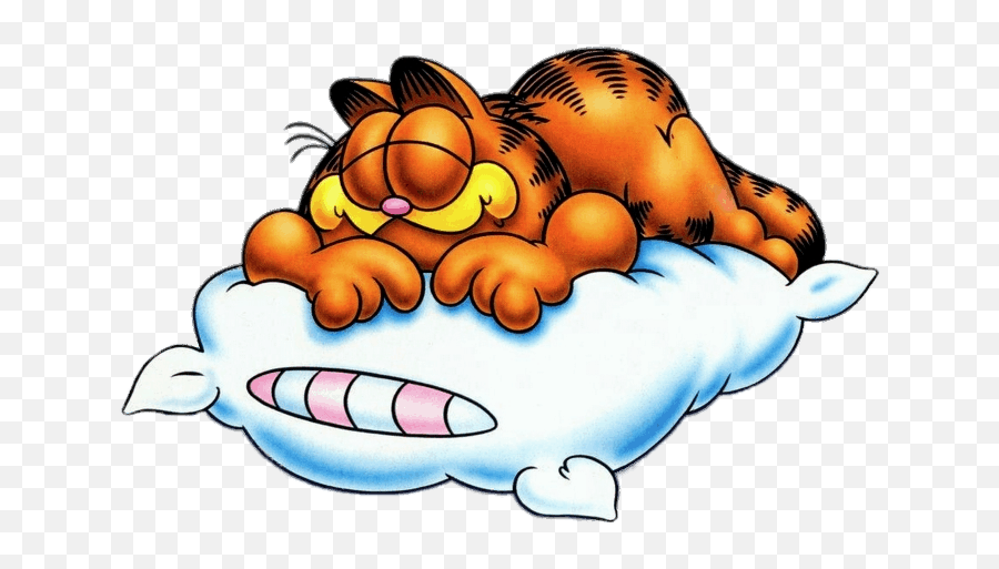 Check Out This Transparent Garfield Sleeping - Rest Does A Body Good,Pillow Transparent Background