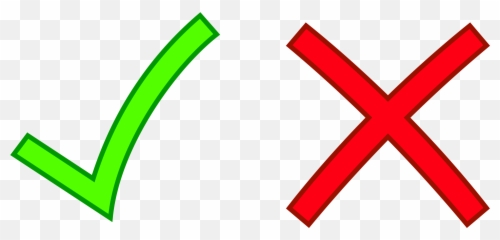 Check Mark X Cross Clip Art - Check Mark And X Mark Png,Crossout Png