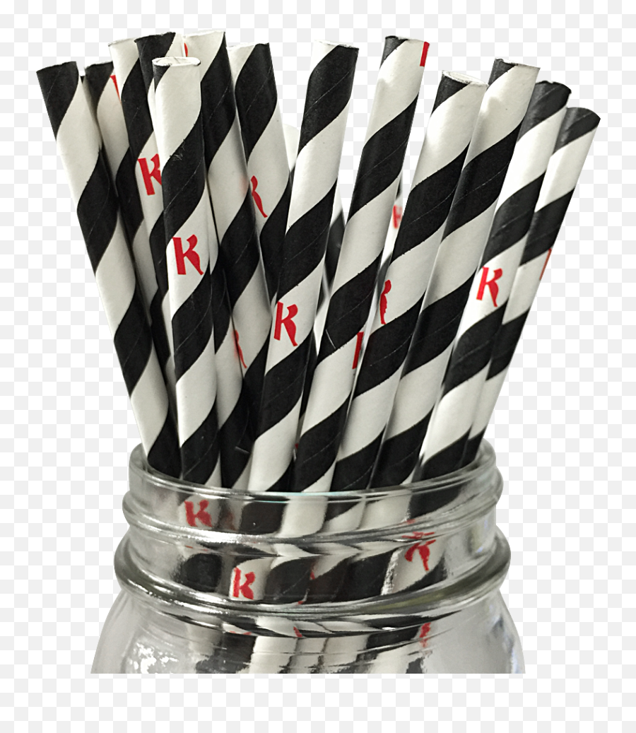 Black Stripe K 25pc Paper Straws - Lanterns And More Cylinder Png,Black Stripe Png