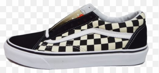 Old Skool Vans Black Checkerboard - Vans Os Checkerboard Red Png,Vans Png
