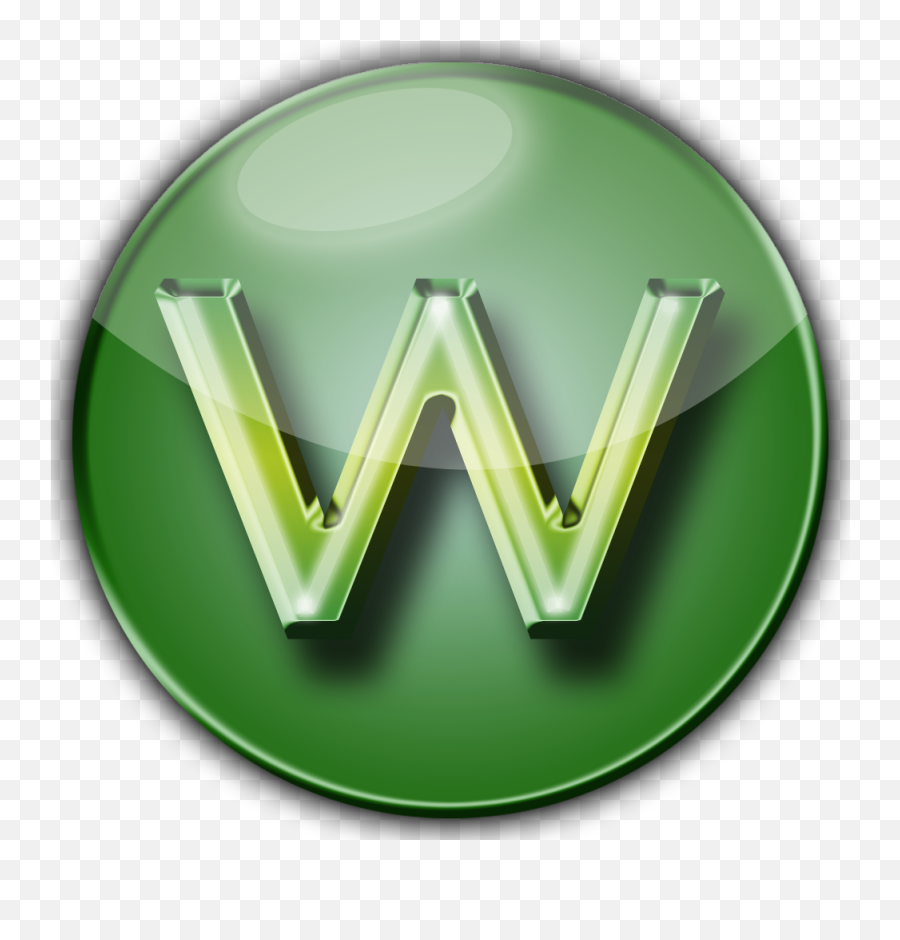 Microsoft Word 2013 Icon - Green W Icon Hd Png Download Language,Microsoft Download Icon