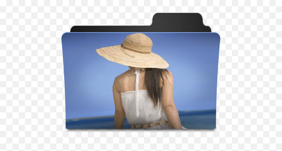 Backside Woman Icon - Goodies Folder Icons Softiconscom Eye Folder Icon Png,Straw Hat Icon