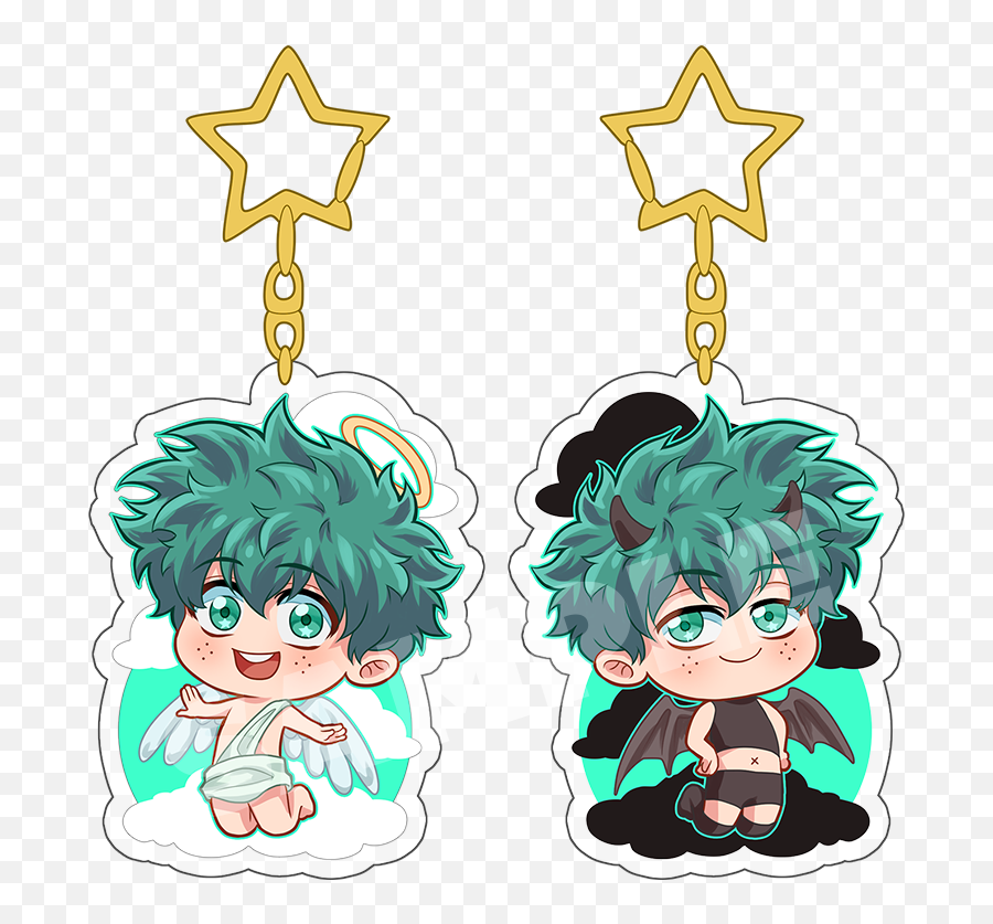 Download Hd Bnha Angeldevil Deku Acrylic Charm Title - Customer Experience Free Logo Png,Customer Experience Icon