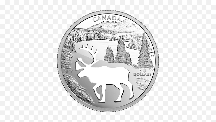 Canada New Endangered Animal Cutout Series Features - 2017 Fine Silver Coin Endangered Animal Cutout Woodland Caribou Png,Endangered Species Icon