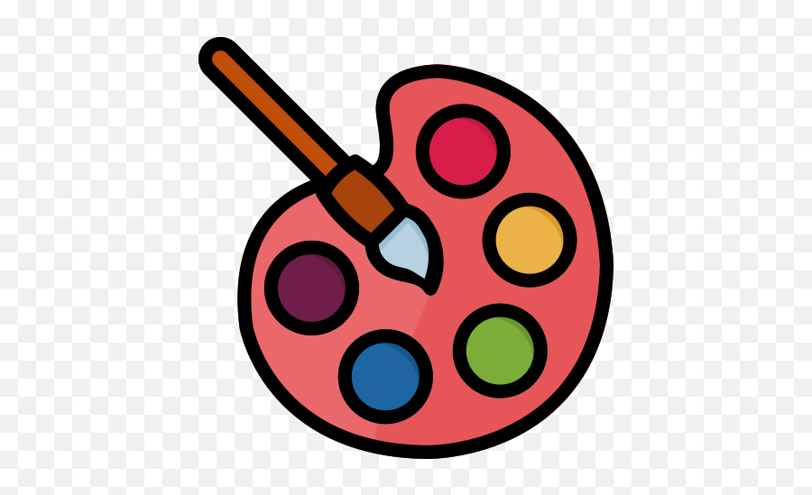 Color Palette Brush Paint Free Icon - Iconiconscom Dot Png,Colour Palette Icon