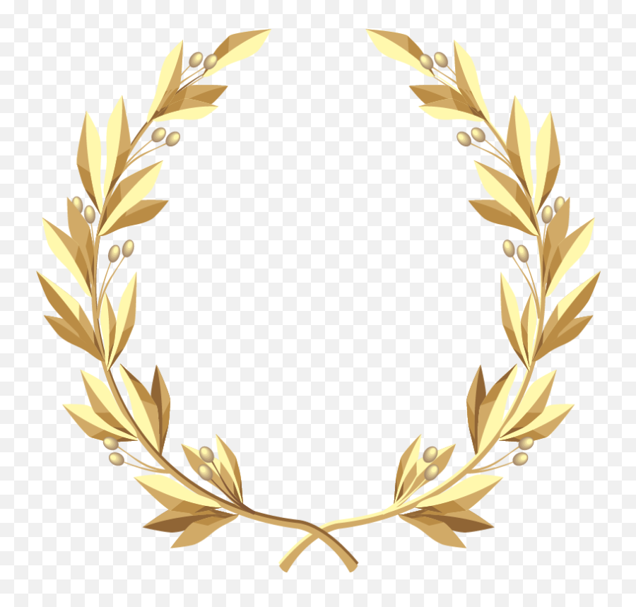 Gold Floral Wreath Png Transparent - Transparent Gold Wreath,Leaf Wreath Png