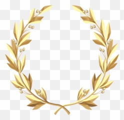 Gold Floral Wreath Png Transparent