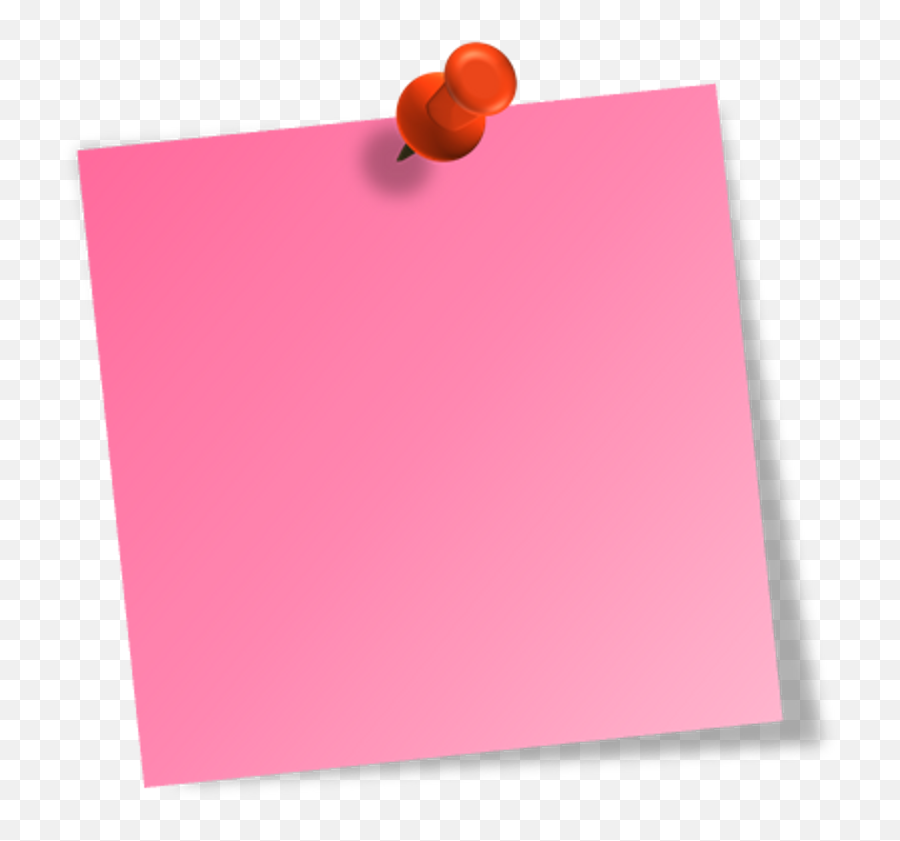 Paper Clipart Sticky Note - Post It Pink Png,It Png