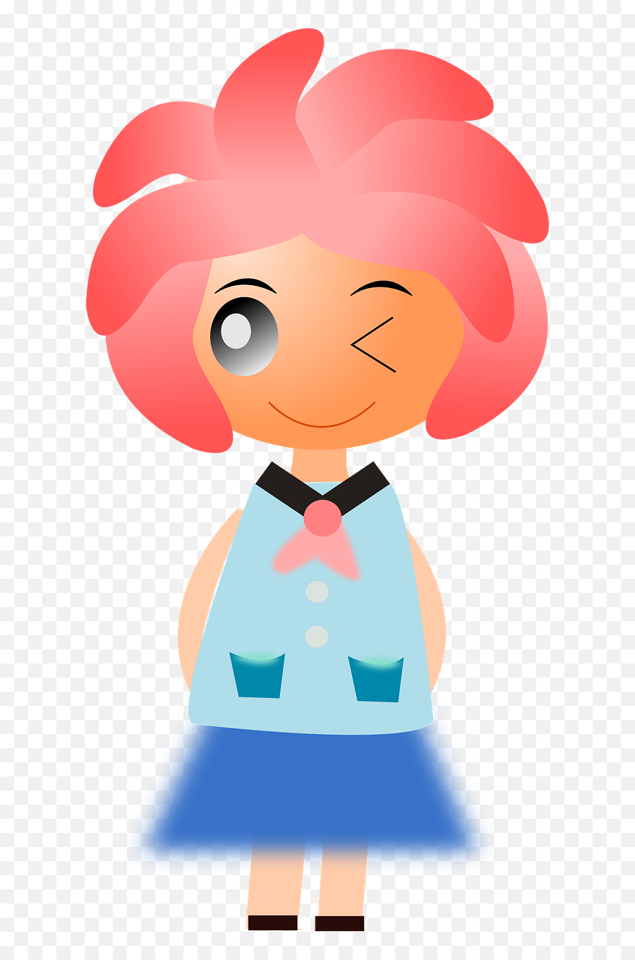 Woman Wink Skirt - Free Vector Graphic On Pixabay Cartoon Png,Wink Png