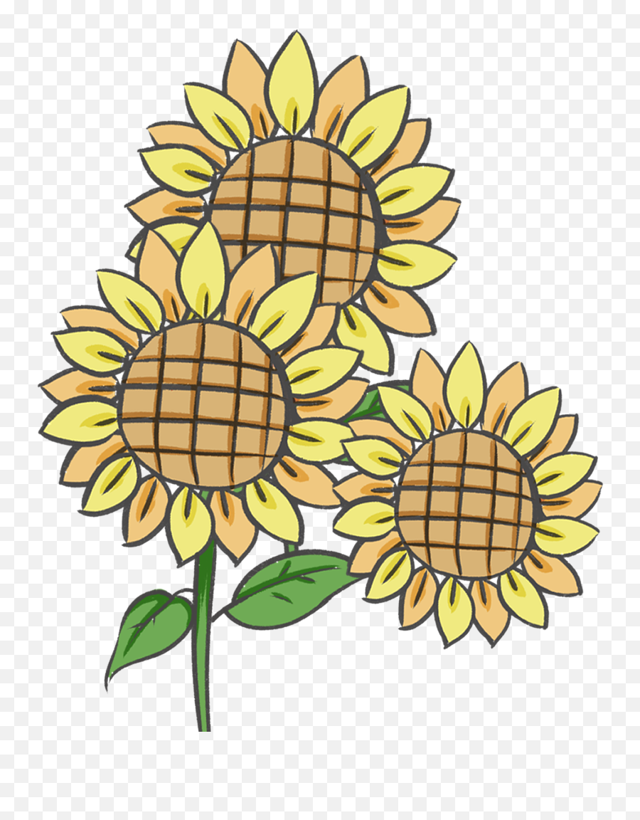 Retro National Wind Sun Flower Plant - Sunflower Png,Sun Flower Png