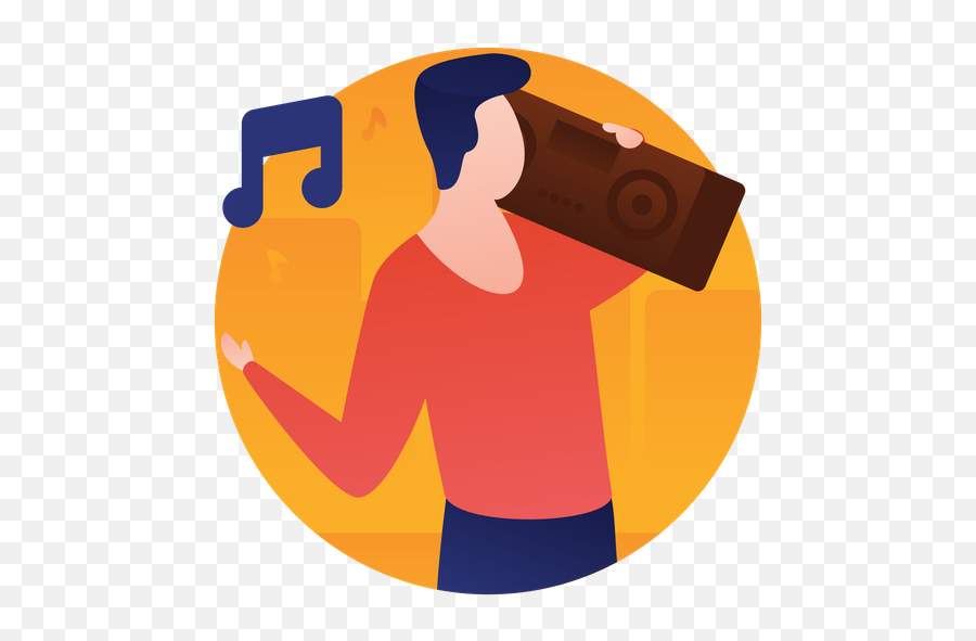 Listening Music Icon Of Gradient Style - Available In Svg Listening Music Vector Png,Listening Png