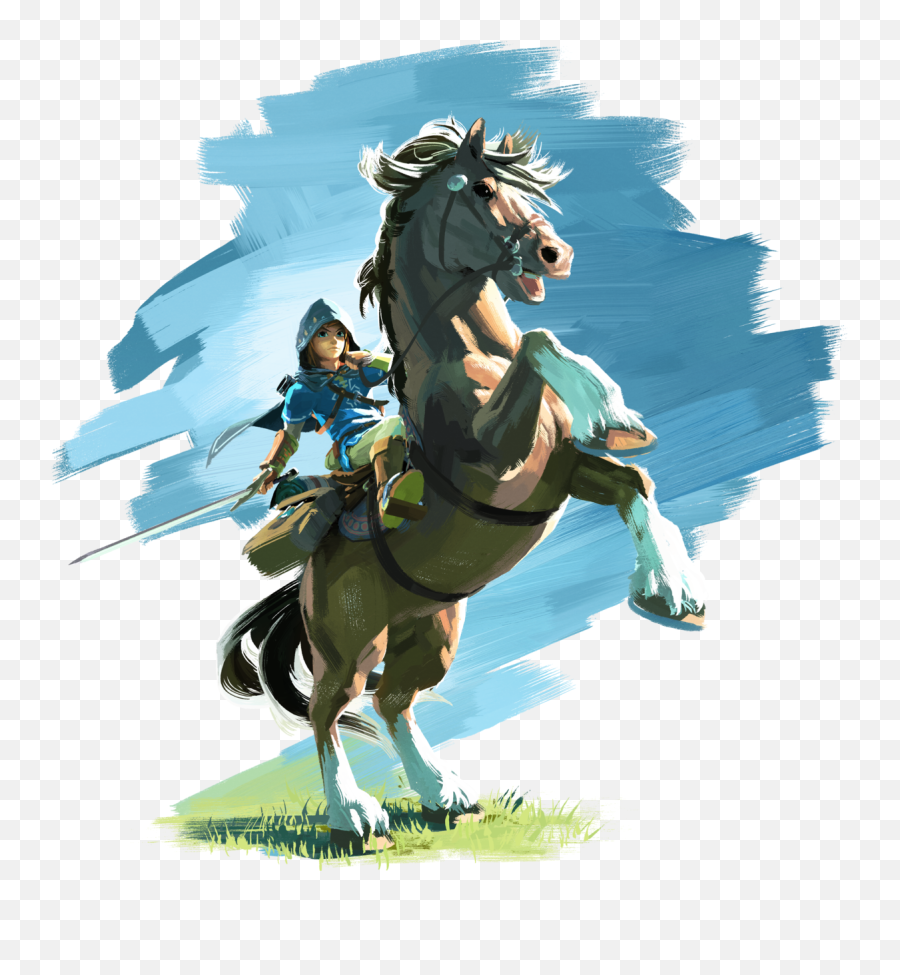 Horse - Zelda Wiki Breath Of The Wild Link On Horse Png,Cartoon Horse Png