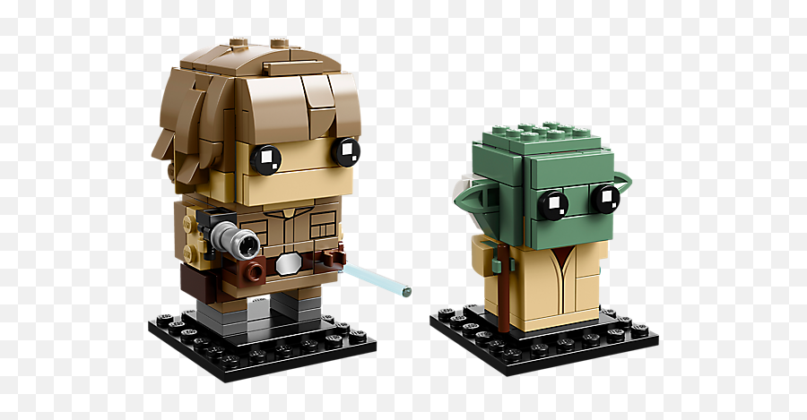 Lego Luke Skywalker U0026 Yoda 41627 - Star Wars Brickheadz Png,Luke Skywalker Transparent