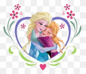 Clipart - Elsa And Anna Hugging png