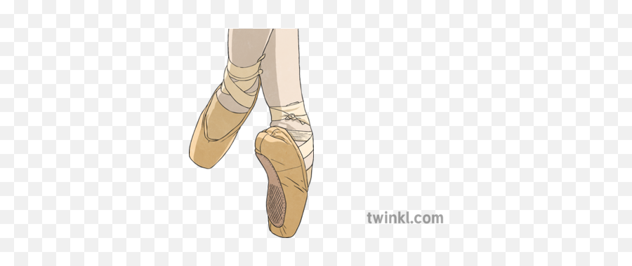 Ballet Feet Illustration - Twinkl Ballet Flat Png,Feet Transparent