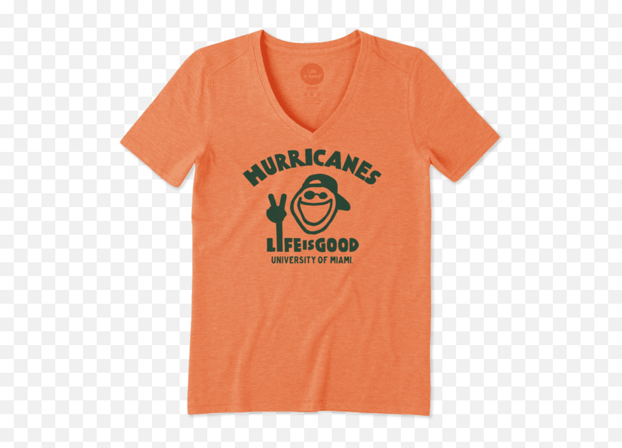 Womenu0027s Miami Hurricanes Peace Jake Cool Vee - Active Shirt Png,Miami Hurricanes Logo Png