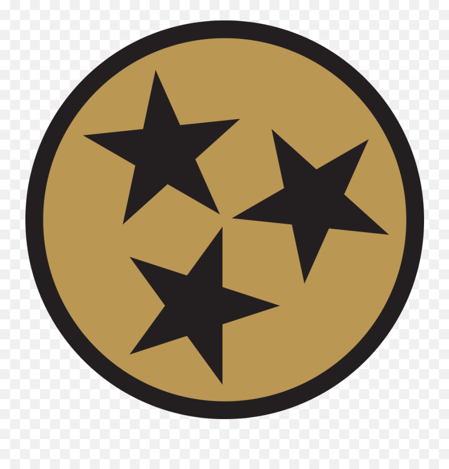 Gold 3 Tri - Star Sticker Tennessee Tri Star Black And White Png,Gold Sticker Png