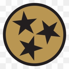 Gold 3 Tri - Star Sticker Tennessee Black And White png