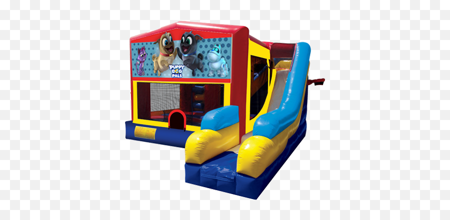Puppy Dog Pals Modular 7n1 Combo Bounce - Bounce House Rental With Slide Png,Puppy Dog Pals Png