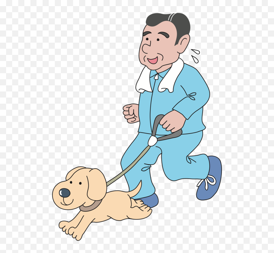Play Male Child Png Clipart - Jogging With Dog Clipart,Dog Cartoon Png