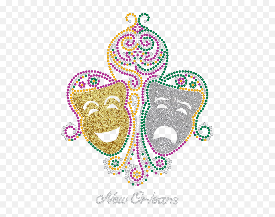 Comedy And Tragedy Masks With Swirls - Clip Art Png,Comedy And Tragedy Masks Png