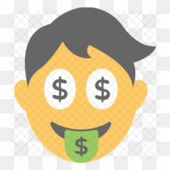 Dollar Eyes Emoji Icon - Occhi A Forma Di Dollari png