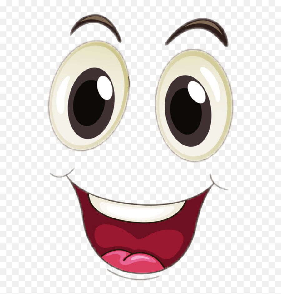 Excited Lol Eyes Sticker Janet Png - Cartoon Happy Face Png,Excited Face Png