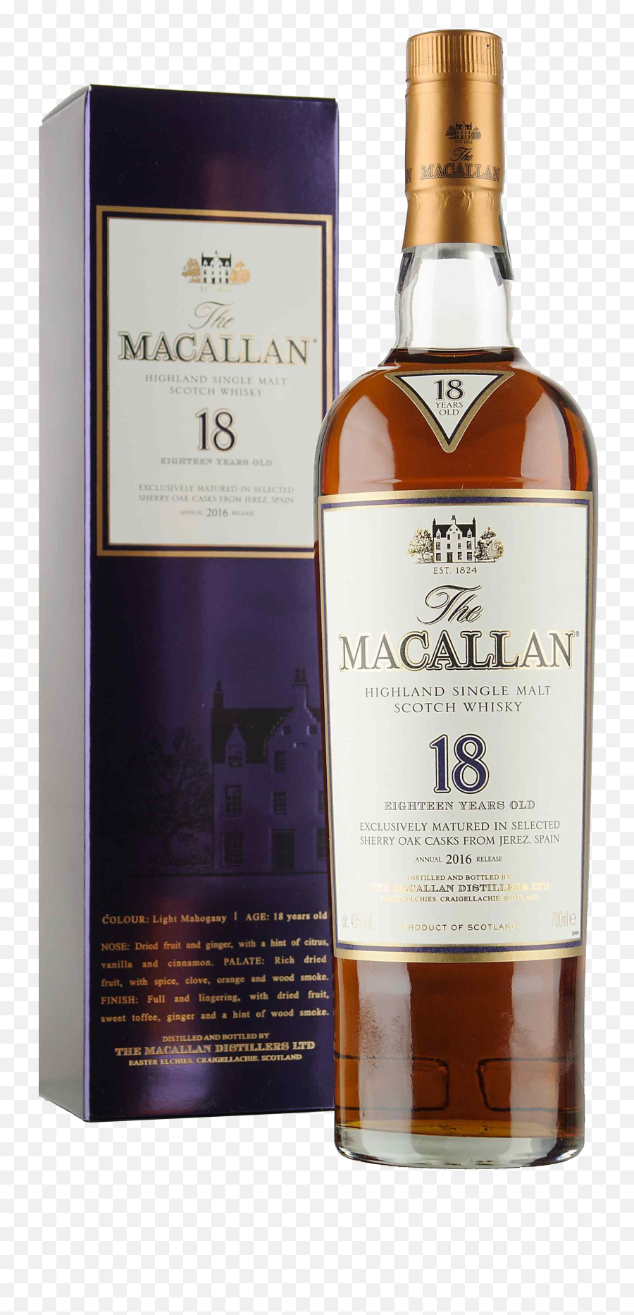 Macallan Sherry Oak 18 Year Old - Macallan Png,18+ Png