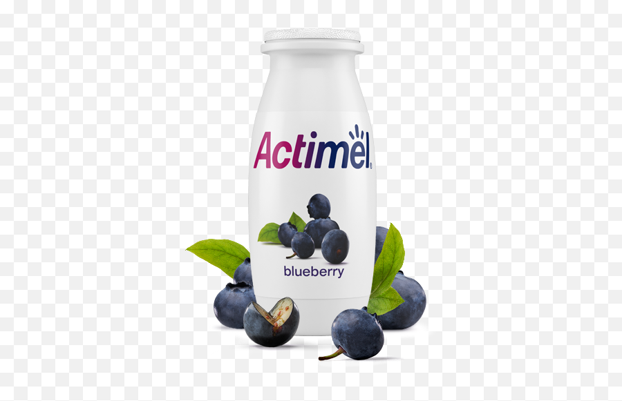 Actimel Blueberry Cultured Yogurt Shot - Banana And Strawberry Drink Png,Blueberry Png