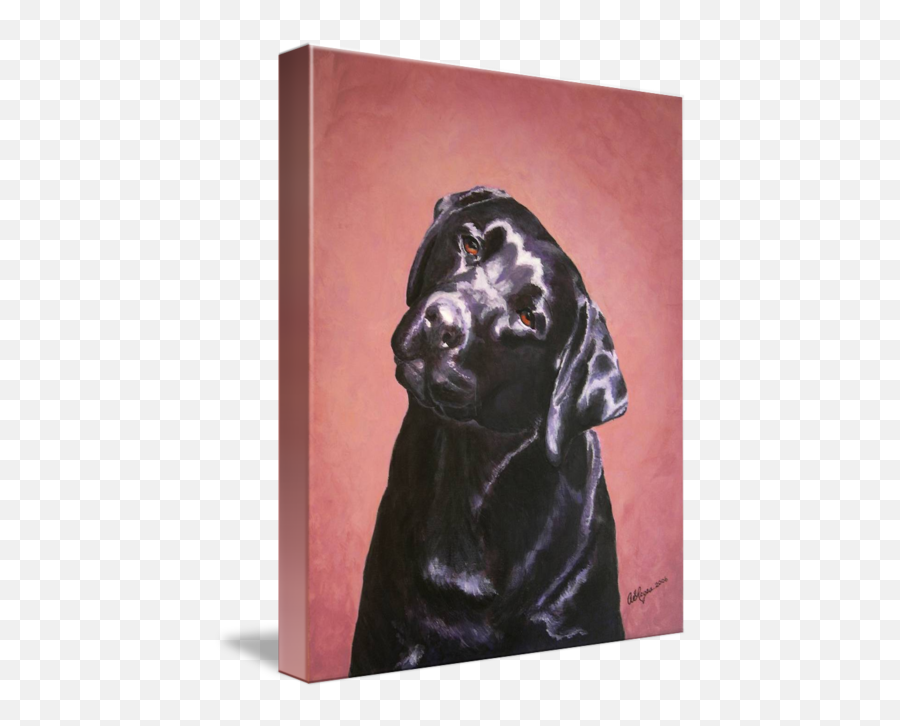 Black Labrador Portrait Painting By Amy Reges - Portrait Black Lab Painting Png,Black Lab Png
