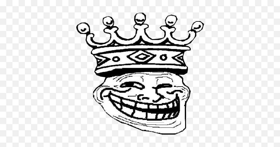 Trollface King Transparent - Troll Face With Crown Png,Troll Transparent