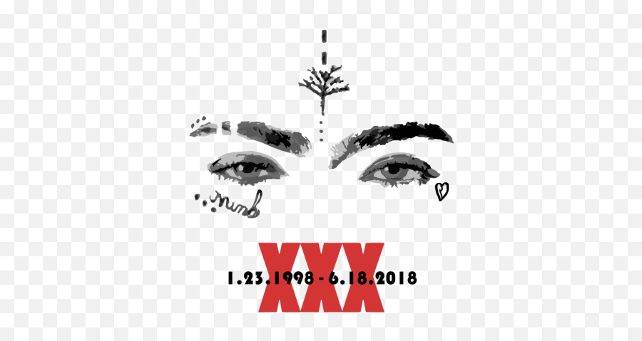 Xxxtentacion Rip Shirt By Tiny Circle Mega Dot Inktale Png