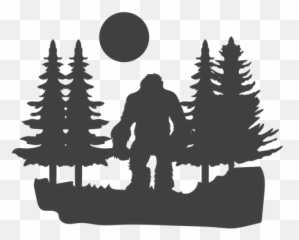 Bigfoot Standing In Forest Cut Out - Transparent Png U0026 Svg Vector Graphics,Forest Tree Png