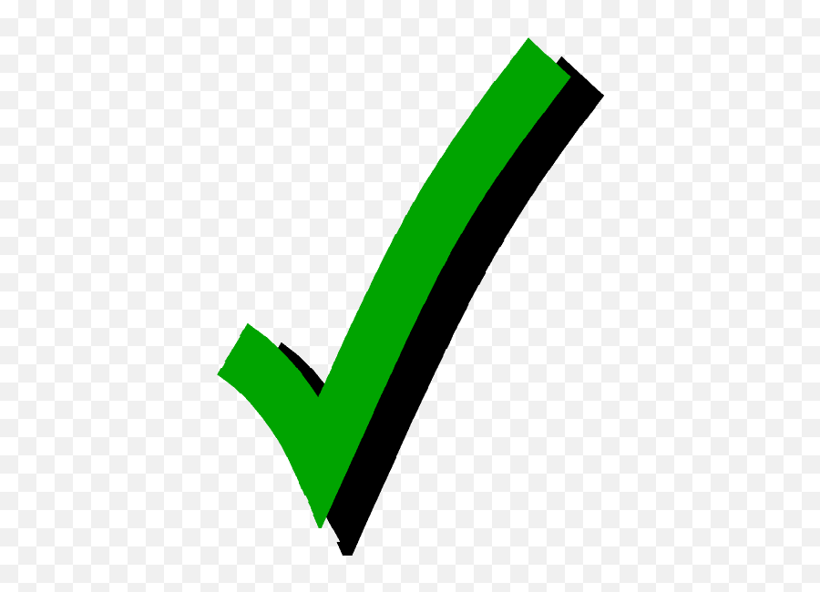 Shaded Checkmark Png - Green Check Mark,Green Checkmark Transparent Background