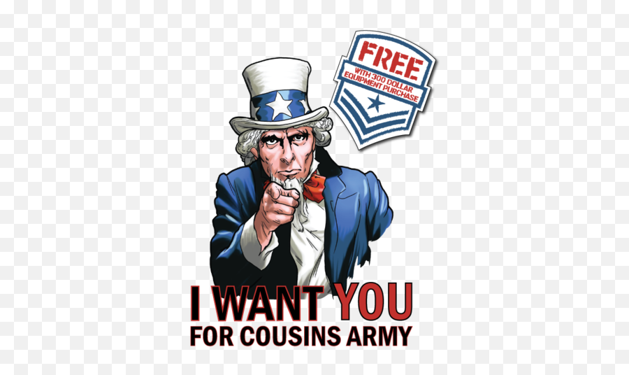 Cousins Army - Caricatura De Tio Sam Png,We Want You Png