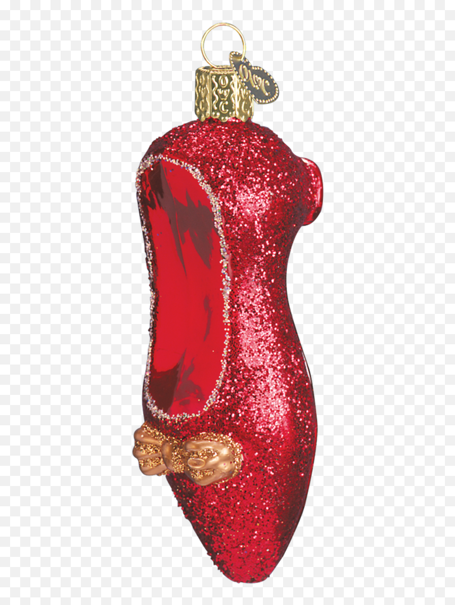 Red - Ruby Slipper Glass Ornament 4 18 Christmas Png,Ruby Slippers Png